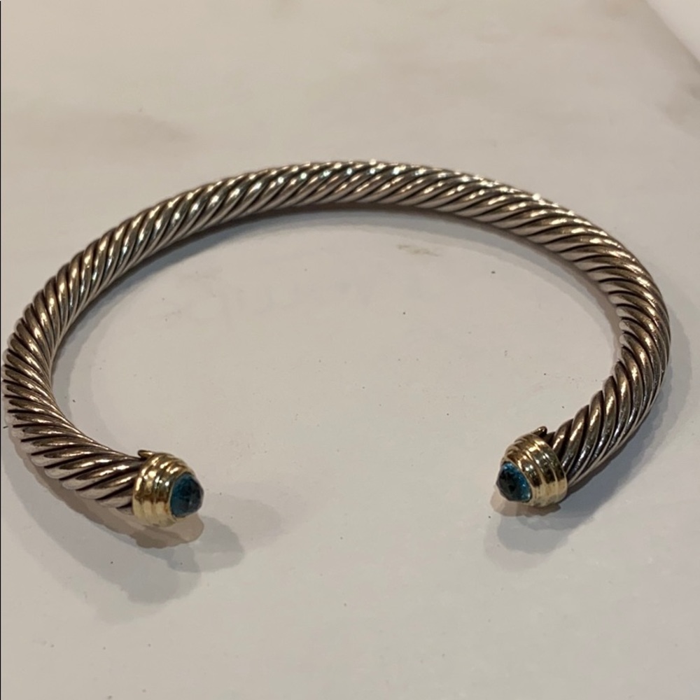 Blue Topaz David Yurman Cable Bracelet